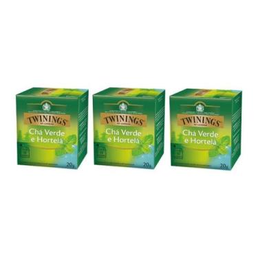 Imagem de 30 Sachês, Chá Twinings, Verde e Hortelã, Verde e Hortelã