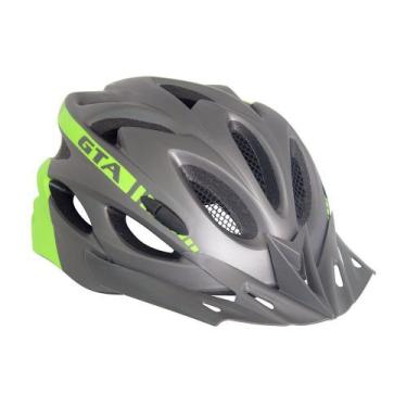 Imagem de Capacete Ciclismo MTB GTA NX INMOLD Com Led Cinza Verde Tamanho: G 58-