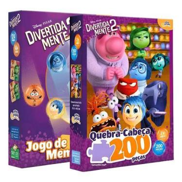 Imagem de Quebra Cabeça 200 Pç + Jogo Da Memória Disney Divertidamente - Toyster