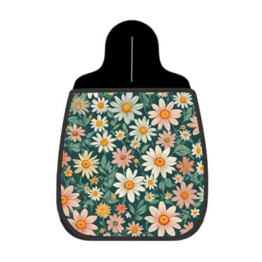 Imagem de Lixeira De Carro Organizador Lixinhocar Margaridas Fundo Escuro