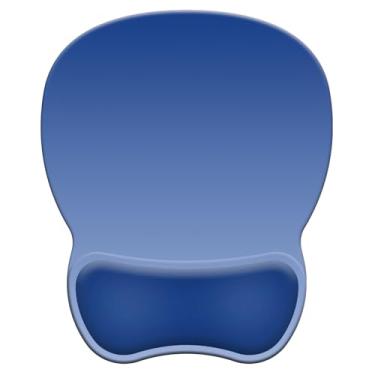 Imagem de Mouse pad ergonômico com descanso de pulso, mouse pad de gel confortável com base antiderrapante, mouse pads para alívio da dor com suporte de pulso suave para escritório e casa (azul gradiente)