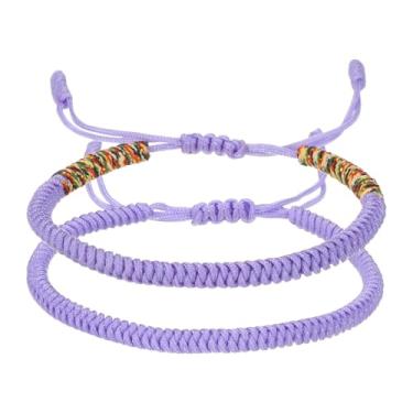 Imagem de PATIKIL Pulseira de corda trançada feita à mão da Lucky, pulseira de proteção de oração ajustável para presentes de aniversário de família e mulheres, One Size, Tecido, Sem Pedra Preciosa