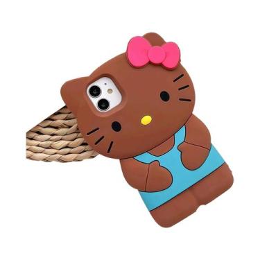 Imagem de Capa De Silicone Hello Kitty Para iPhone 17 pro Max 13 pro Max 12 XS M