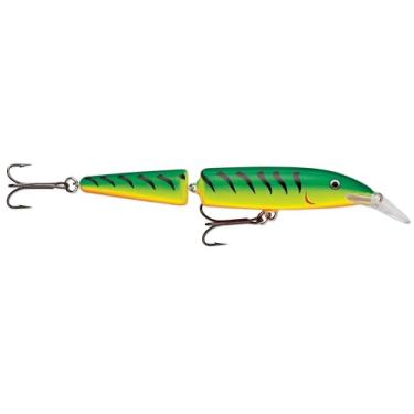 Imagem de Isca Rapala, tamanho 13, comprimento de 13,6 cm, profundidade de 10,2 a 35,5 cm, ganchos de agudos número 2, tigre de fogo, por 1