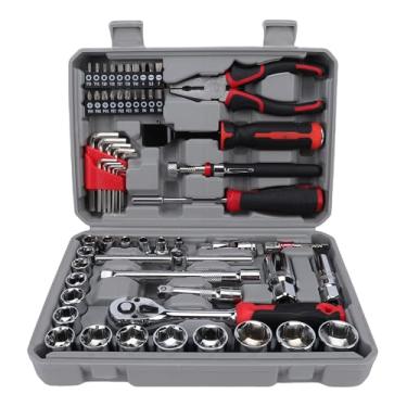 Imagem de GOWENIC Conjunto de Chave de Soquete de 62 Peças, Chave de Catraca de 3/8 "e Conjunto de Bits Com Soquete de Vela de Ignição, Bits, Chaves Sextavadas para Reparo de Automóveis, Garagem
