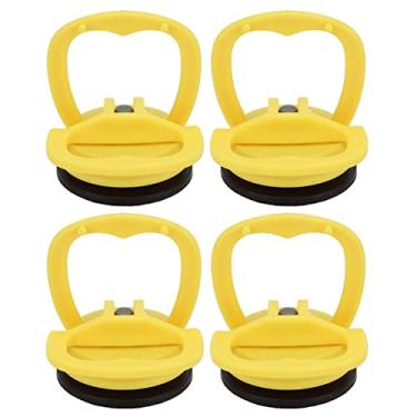 Imagem de CUOFYUNL 4 unidades de ventosa de tela forte força de tração Design ergonômico Design de amassados ​​Ventosa colorida para telha de vidro