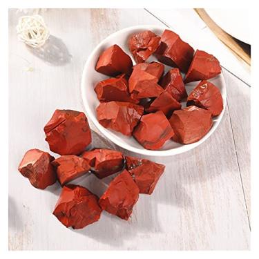 Imagem de Cristal natural bruto 100 g jaspe vermelho natural pedras ásperas espécimes cristais forma irregular pedra de rocha para aquário aquário pedra semipreciosa antiguidades exorcizar espíritos malignos