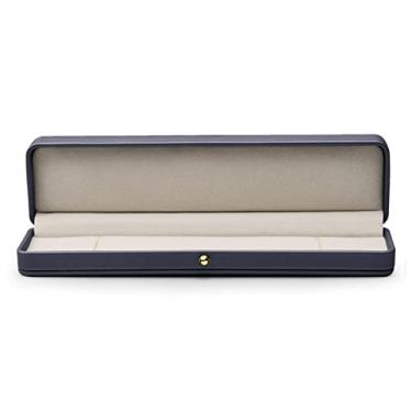 Imagem de Caixas de joias para mulheres caixa de joias azul-cinza anel colar pulseira caixa de presente de armazenamento de joias adequada para pedido de casamento casamento aniversário joias caixas de presente