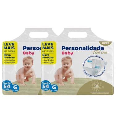 Imagem de Kit 2 Fralda Descartável Personalidade Baby Total Care Bag - Tamanho G