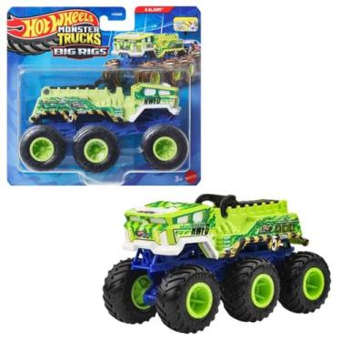 Imagem de Hot Wheels Monster Truck Big Rigs Caminhão Reboque Mattel, 08, 5 alarm