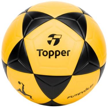 Imagem de Bola de Futevôlei Topper Oficial R1, Amarelo, Preto