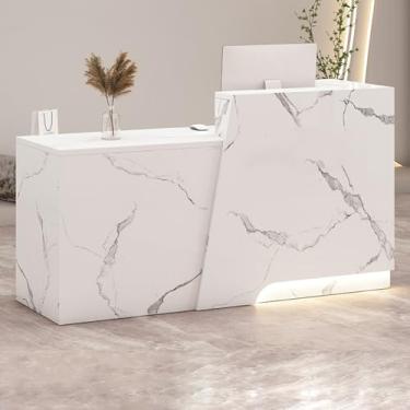 Imagem de Mesa de recepção, balcão de recepção, mesa de recepção de salão, mesa de recepção em pé, recepção pequena, balcão de loja, mesa de recepção em forma de L, caixa e balcão de recepção com balcão