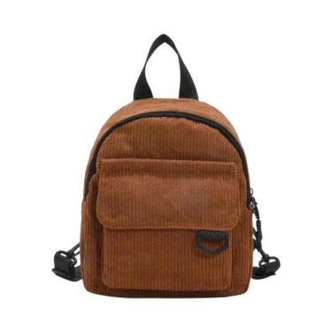Imagem de Mochila Mini De Corduroy Fofa, Versátil Para Maquiagem E Deslocamento,