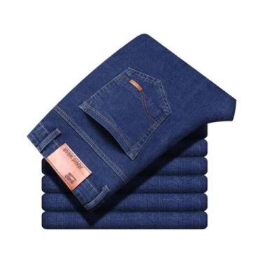 Imagem de Calças Jeans Masculinas Slim Fit Com Stretch Confortáveis E Macias Par