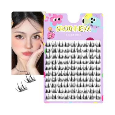 Imagem de Cílios Postiços Naturais Longos De Visom Sintético Em Cachos Para Exte