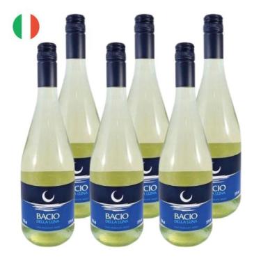 Imagem de Kit 6 Vinhos Bacio Della Luna Piemonte Frisante Branco Itália 750ml - 