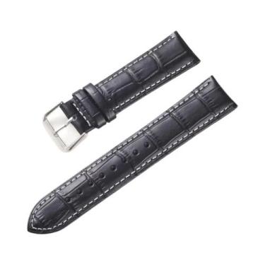 Imagem de Pulseira De Relógio Masculina Em Couro Genuíno De Vaca 18mm-24mm Com P