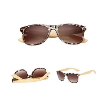 Imagem de Óculos De Sol Unissex Polarizados Com Armação De Madeira Natural, Ócul