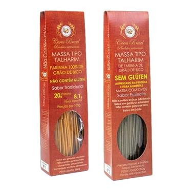 Imagem de Kit 2 Talharim Grão de Bico Ceres: Tradicional, Espinafre