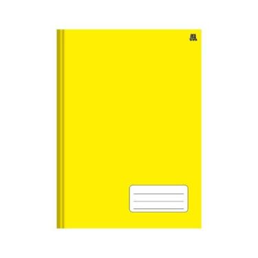 Imagem de Caderno Pequeno Amarelo Capa Dura Costurada 96 Folhas - ANIMATIVA