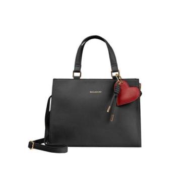 Imagem de Bolsa de Mão Feminina BG Amour Preta - Bagaggio, U, Preto