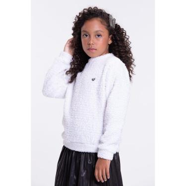 Imagem de Blusão Infantil Menina Pelinho Branco-Unissex
