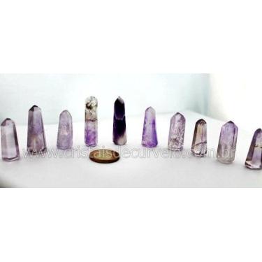 Imagem de 10 Mini Pontinha Ametista Pedra Extra Natural 25 a 35mm Atacado - Cris