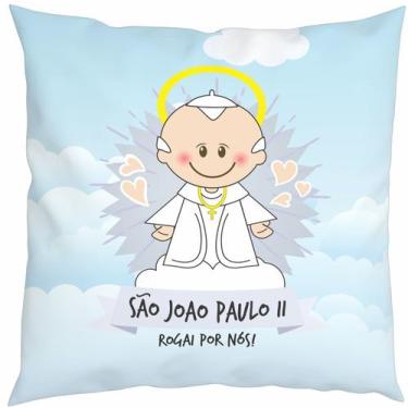 Imagem de Almofada Com Enchimento Oração Santinhos São João Paulo II - Fabrika D