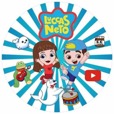 Imagem de Painel Festa Redondo 3d Lucas Neto Sublimado 1,50M - Fantasia Bras