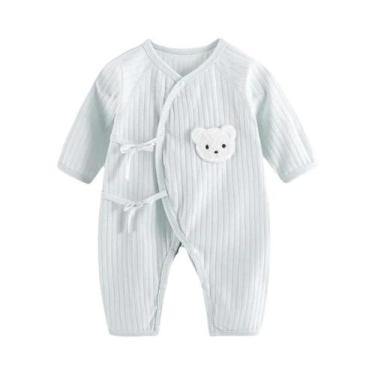 Imagem de Macacão De Algodão Unissex Para Bebês Com Chapéu, Roupas Para Recém-Na