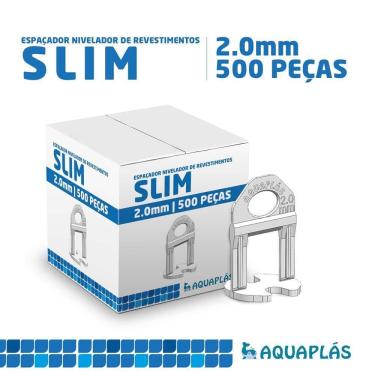 Imagem de Nivelador Espaçador Para Porcelanato, Pisos E Revestimentos Linha Slim 2,0mm Aquaplas - Pacote 500 Peças