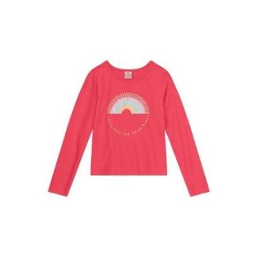 Imagem de Blusa infantil menina de arco-íris Brandili Vermelho-Feminino