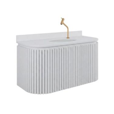 Imagem de Gabinete para Banheiro Suspenso Emma 100cm - Venturi, Branco