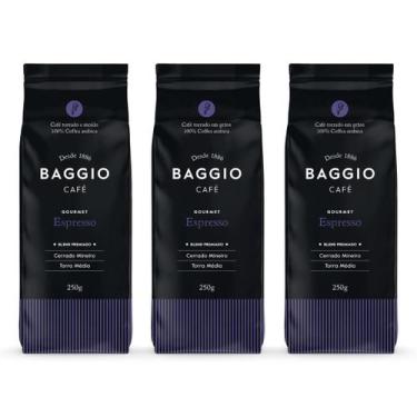 Imagem de Café em Grão, Baggio, Espresso, 3 Pacotes de 500g - Baggio Café
