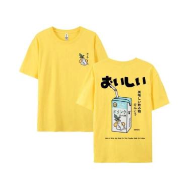 Imagem de Camiseta Unissex Oversized De Algodão Com Estampa De Gato Japonês, Man