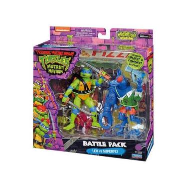 Imagem de Boneco Tartarugas Ninja Caos Mutante Pack Bem vs - Mal 11cm com Acessó