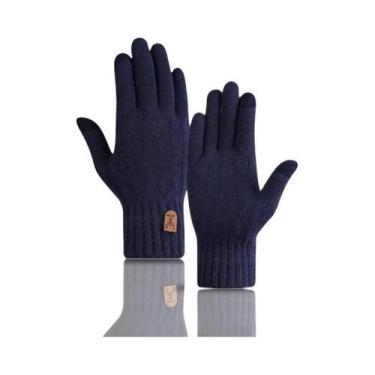 Imagem de Luvas De Inverno Masculinas Com Tela Sensível Ao Toque, Quentes, De Ve