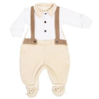 Imagem de Macacão Luxo Plush Bebê Menino Suspensório Lessa Kids B8933-Masculino