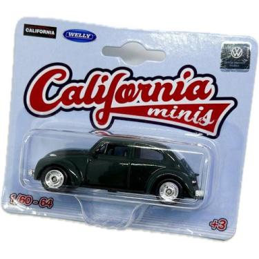 Imagem de Miniatura - 1:64 - Volkswagen Fusca Verde - California Minis - Welly
