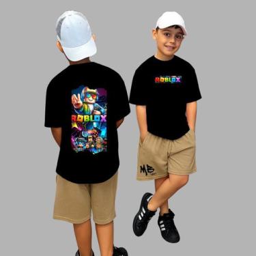 Imagem de Conjunto Camiseta Oversized E Bermuda Infantil Roblox - MB Sport, Pret