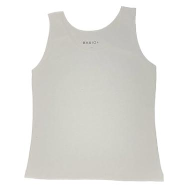 Imagem de REGATA LISTRADA, BASIC+, EM MALHA POLIESTER COM VISCOSE E ELASTANO, REF B973 NA COR OFF WHITE G