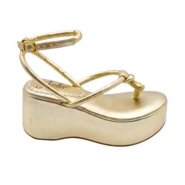 Imagem de Sandália Plataforma Júlia Alves Adulto Feminina Altura-Feminino