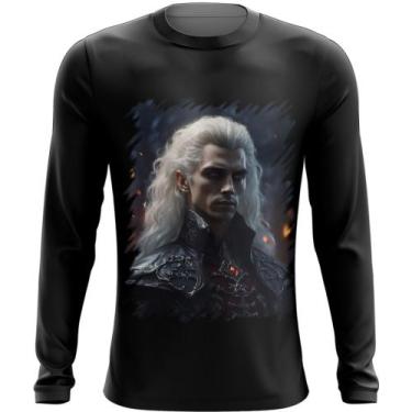 Imagem de Camiseta Manga Longa Vampiro Noturno Sangue Morcego Lenda 1 - Kasubeck