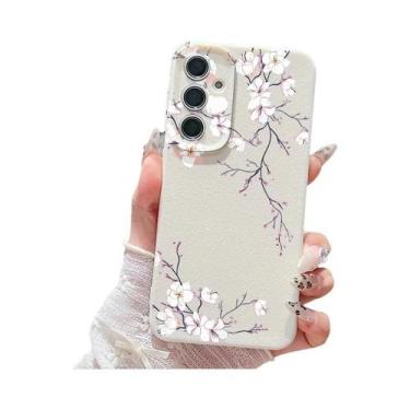 Imagem de Capa De Couro Com Estampa Floral Para Samsung Galaxy S26 S25 S24 S23 S