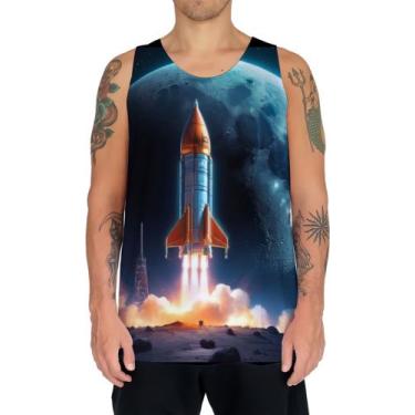 Imagem de Camiseta Regata Foguete Espacial Space Rocket Espaço 3 - Kasubeck Stor