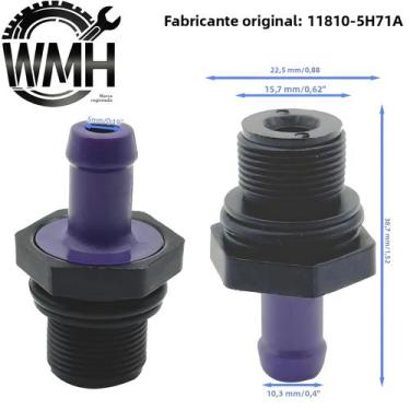 Imagem de Válvula PCV OEM 11810-5H71A Para Nissan Renault Almera Juke Kicks Lann