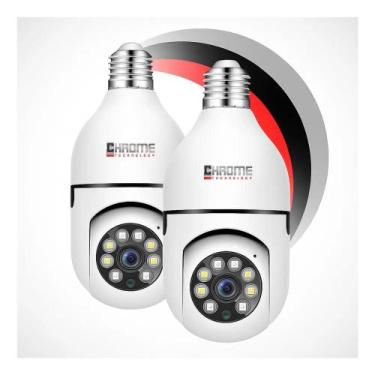 Imagem de Kit 2 Câmera Ip Wifi Lâmpada Yoosee Prova Dágua Cor Branco W - Congrat