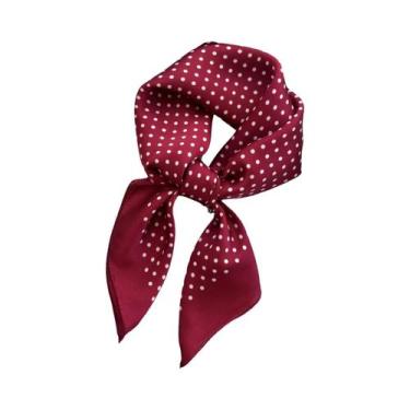 Imagem de Lenço Quadrado De Cetim Com Estampa Floral Para Mulheres, Foulard Maci