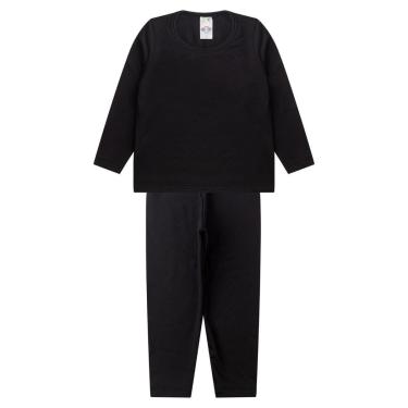 Imagem de Conjunto Termico Infantil Segunda Pele Kappes Preto-Unissex