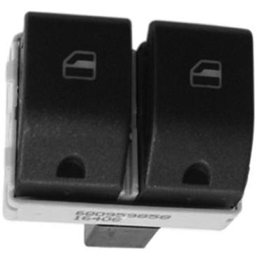 Imagem de Tecla Botão Vidro Elétrico Dianteiro Esquerdo F103 Córdoba Ibiza Fox Gol Polo Spacefox Voyage Acionamento Duplo Conector